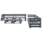 vidaXL 6-tlg. Outdoor-Lounge-Set Paletten mit Kissen in Grau Holz vidaXL 6-tlg. Outdoor-Lounge-Set Paletten mit Kissen in Grau Holz