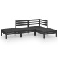 vidaXL 4-tlg. Garten-Lounge-Set Massivholz Kiefer Schwarz vidaXL 4-tlg. Garten-Lounge-Set Massivholz Kiefer Schwarz