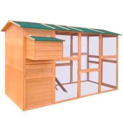 vidaXL Hühnerstall Holz 295x163x170 cm  