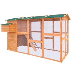 vidaXL Hühnerstall Holz 295x163x170 cm  