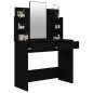 vidaXL Schminktisch mit Spiegel Schwarz 96x40x142 cm vidaXL Schminktisch mit Spiegel Schwarz 96x40x142 cm