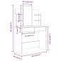 vidaXL Schminktisch mit Spiegel Schwarz 96x40x142 cm vidaXL Schminktisch mit Spiegel Schwarz 96x40x142 cm