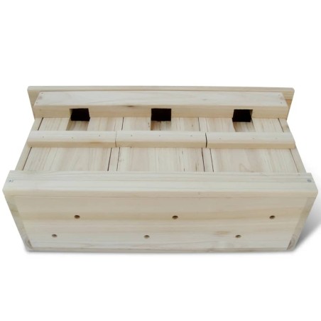 vidaXL Spatzenhaus 2 Stk. Holz 44 x 15,5 x 21,5 cm