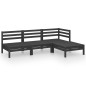 vidaXL 4-tlg. Garten-Lounge-Set Massivholz Kiefer Schwarz vidaXL 4-tlg. Garten-Lounge-Set Massivholz Kiefer Schwarz