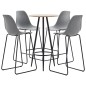 vidaXL 5-tlg. Bar-Set Kunststoff Grau vidaXL 5-tlg. Bar-Set Kunststoff Grau