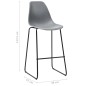 vidaXL 5-tlg. Bar-Set Kunststoff Grau vidaXL 5-tlg. Bar-Set Kunststoff Grau