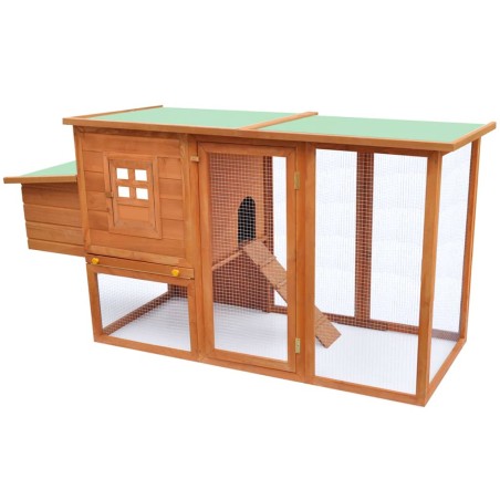 vidaXL Hühnerstall mit 1 Legenest Holz  