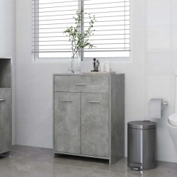 vidaXL Badezimmerschrank Betongrau 60x33x80 cm Holzwerkstoff