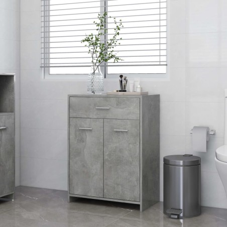 vidaXL Badezimmerschrank Betongrau 60x33x80 cm Holzwerkstoff