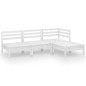 vidaXL 4-tlg. Garten-Lounge-Set Massivholz Kiefer Weiß vidaXL 4-tlg. Garten-Lounge-Set Massivholz Kiefer Weiß