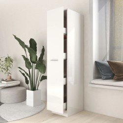 vidaXL Apothekerschrank Hochglanz-Weiß 30x42,5x150 cm Holzwerkstoff