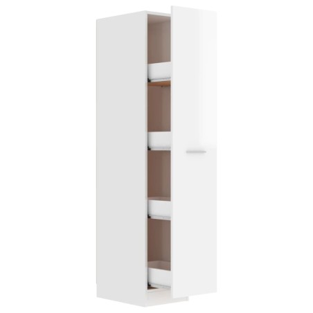 vidaXL Apothekerschrank Hochglanz-Weiß 30x42,5x150 cm Holzwerkstoff