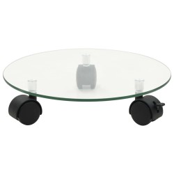 vidaXL Pflanzenständer mit Rollen 2 Stück Hartglas 28 cm Rund