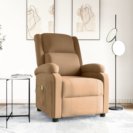 vidaXL Massagesessel Braun Samt