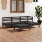 vidaXL 5-tlg. Garten-Lounge-Set Massivholz Kiefer Schwarz vidaXL 5-tlg. Garten-Lounge-Set Massivholz Kiefer Schwarz