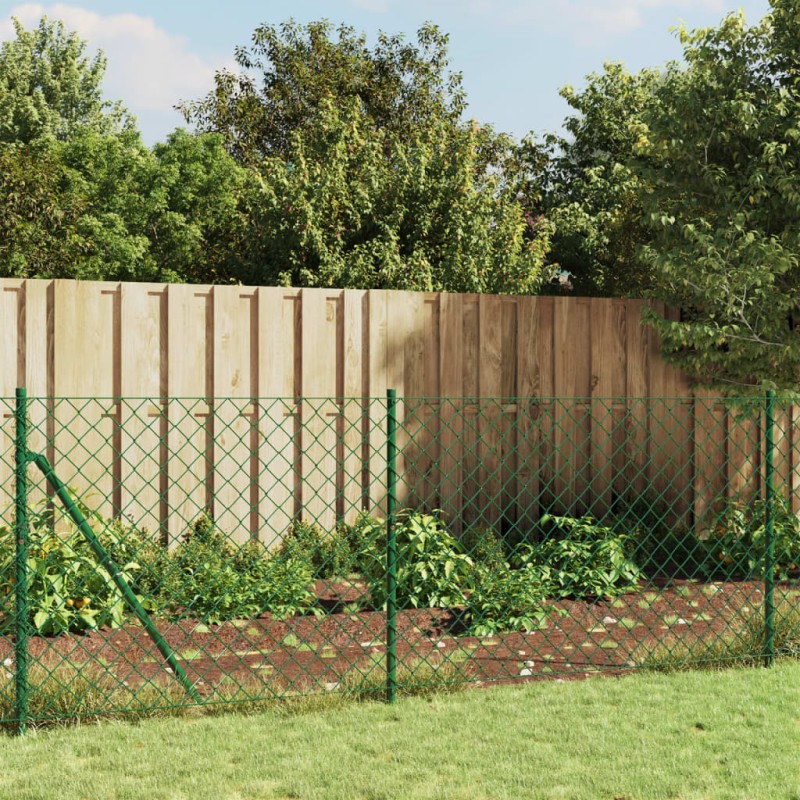 vidaXL Maschendrahtzaun Grün 0,8x10 m vidaXL Maschendrahtzaun Grün 0,8x10 m