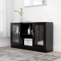 vidaXL Vitrinenschrank Schwarz 120x30,5x70 cm Holzwerkstoff vidaXL Vitrinenschrank Schwarz 120x30,5x70 cm Holzwerkstoff