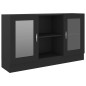 vidaXL Vitrinenschrank Schwarz 120x30,5x70 cm Holzwerkstoff vidaXL Vitrinenschrank Schwarz 120x30,5x70 cm Holzwerkstoff