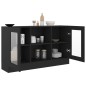 vidaXL Vitrinenschrank Schwarz 120x30,5x70 cm Holzwerkstoff vidaXL Vitrinenschrank Schwarz 120x30,5x70 cm Holzwerkstoff