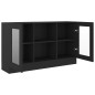 vidaXL Vitrinenschrank Schwarz 120x30,5x70 cm Holzwerkstoff vidaXL Vitrinenschrank Schwarz 120x30,5x70 cm Holzwerkstoff