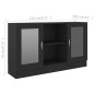 vidaXL Vitrinenschrank Schwarz 120x30,5x70 cm Holzwerkstoff vidaXL Vitrinenschrank Schwarz 120x30,5x70 cm Holzwerkstoff