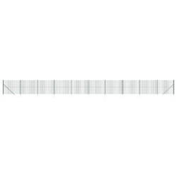 vidaXL Maschendrahtzaun mit Bodenhülsen Grün 1,6x25 m