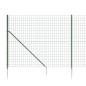 vidaXL Maschendrahtzaun mit Bodenhülsen Grün 1,6x25 m vidaXL Maschendrahtzaun mit Bodenhülsen Grün 1,6x25 m
