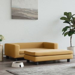 vidaXL Hundebett mit Verlängerung Braun 100x50x30 cm Samt