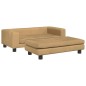 vidaXL Hundebett mit Verlängerung Braun 100x50x30 cm Samt vidaXL Hundebett mit Verlängerung Braun 100x50x30 cm Samt