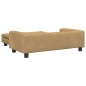 vidaXL Hundebett mit Verlängerung Braun 100x50x30 cm Samt vidaXL Hundebett mit Verlängerung Braun 100x50x30 cm Samt