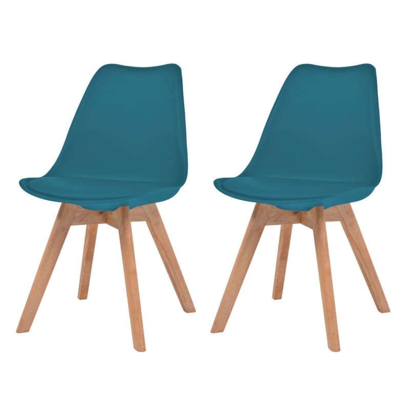 vidaXL Esszimmerstühle 2 Stk. Türkis Kunststoff vidaXL Esszimmerstühle 2 Stk. Türkis Kunststoff