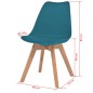vidaXL Esszimmerstühle 2 Stk. Türkis Kunststoff vidaXL Esszimmerstühle 2 Stk. Türkis Kunststoff