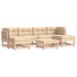 vidaXL 7-tlg. Garten-Lounge-Set mit Kissen Massivholz vidaXL 7-tlg. Garten-Lounge-Set mit Kissen Massivholz