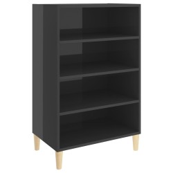 vidaXL Sideboard Hochglanz-Grau 57x35x90 cm Holzwerkstoff