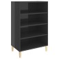 vidaXL Sideboard Hochglanz-Grau 57x35x90 cm Holzwerkstoff vidaXL Sideboard Hochglanz-Grau 57x35x90 cm Holzwerkstoff