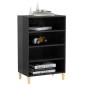 vidaXL Sideboard Hochglanz-Grau 57x35x90 cm Holzwerkstoff vidaXL Sideboard Hochglanz-Grau 57x35x90 cm Holzwerkstoff