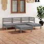 vidaXL 5-tlg. Garten-Lounge-Set Massivholz Kiefer Grau vidaXL 5-tlg. Garten-Lounge-Set Massivholz Kiefer Grau