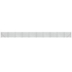 vidaXL Maschendrahtzaun mit Bodenflansch Anthrazit 1,6x25 m