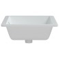 vidaXL Waschbecken Weiß 50x40,5x18,5 cm Rechteckig Keramik vidaXL Waschbecken Weiß 50x40,5x18,5 cm Rechteckig Keramik