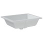 vidaXL Waschbecken Weiß 50x40,5x18,5 cm Rechteckig Keramik vidaXL Waschbecken Weiß 50x40,5x18,5 cm Rechteckig Keramik