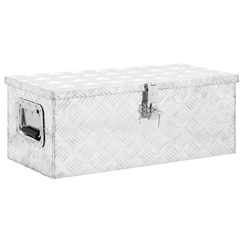 vidaXL Aufbewahrungsbox Silbern 70x31x27 cm Aluminium vidaXL Aufbewahrungsbox Silbern 70x31x27 cm Aluminium