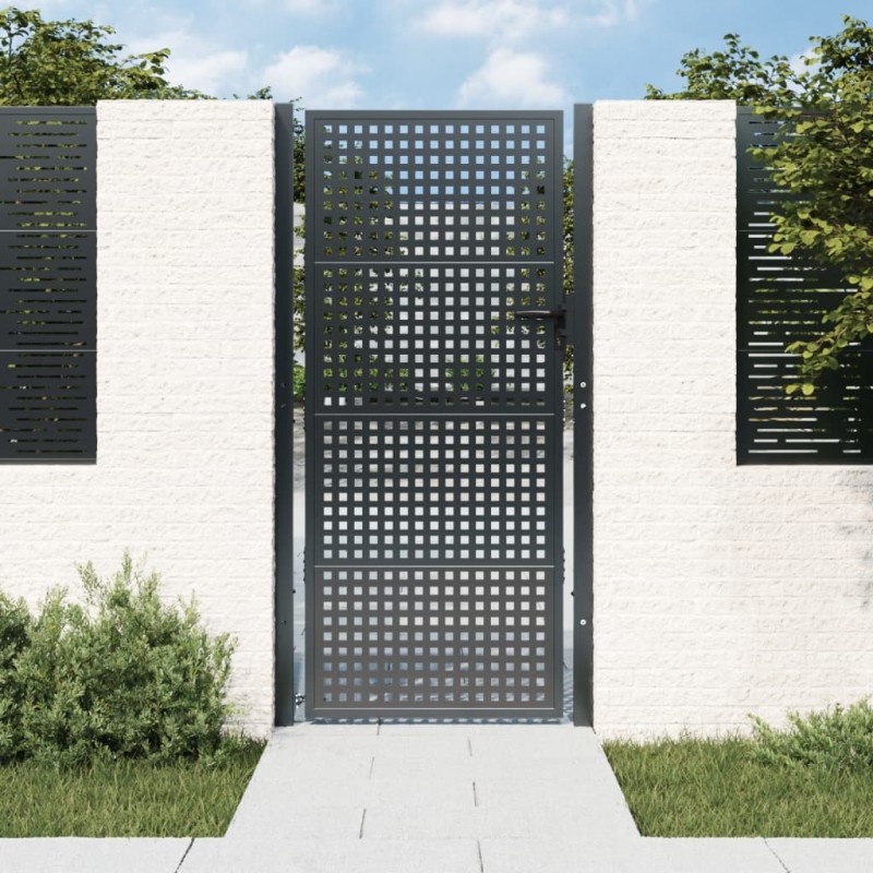 vidaXL Gartentor Anthrazit 105x250 cm Stahl vidaXL Gartentor Anthrazit 105x250 cm Stahl