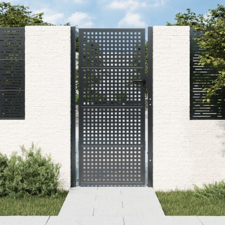 vidaXL Gartentor Anthrazit 105x250 cm Stahl
