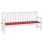 Gartenbank-Auflage Rot 150x50x3 cm Oxford-Gewebe Gartenbank-Auflage Rot 150x50x3 cm Oxford-Gewebe