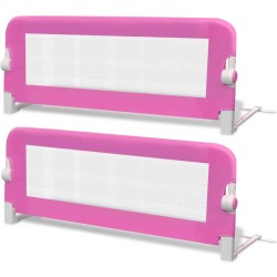 vidaXL Kleinkind Bettschutzgitter 2 Stk. Rosa 102x42 cm