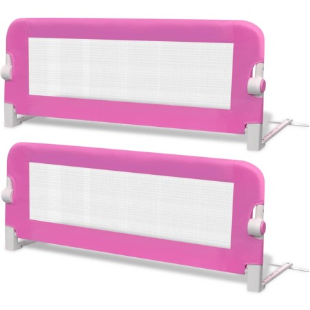 vidaXL Kleinkind Bettschutzgitter 2 Stk. Rosa 102x42 cm