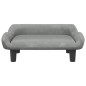 vidaXL Hundebett Hellgrau 70x40x24 cm Samt vidaXL Hundebett Hellgrau 70x40x24 cm Samt