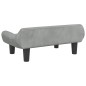vidaXL Hundebett Hellgrau 70x40x24 cm Samt vidaXL Hundebett Hellgrau 70x40x24 cm Samt
