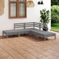 vidaXL 5-tlg. Garten-Lounge-Set Massivholz Kiefer Grau vidaXL 5-tlg. Garten-Lounge-Set Massivholz Kiefer Grau