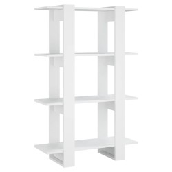 vidaXL Bücherregal/Raumteiler Weiß 80x30x123,5 cm